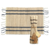 Placemats - Beige / gray stripe (set / 6) | Gaya Alegria 
