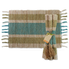 Placemats - Olive Teal Stripe (set / 6) | Gaya Alegria 