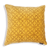 Velvet Block Printed Cushion Cover - Zaza Turmeric (45x45cm) by Gaya Alegria