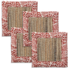 Litia coral waterlily coaster - set of 4