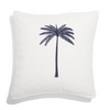 Cotton Cushion Cover Jimmey White Navy Palm (50x50 cm) by Gaya Alegria