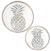 Wooden Trivet - White Pineapple