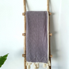 Bed Runner - Jumbaia Grey with Tassels (100% Raw Cotton - 65 x 220cm)