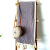 Bed Runner - Jumbaia Grey with Tassels (100% Raw Cotton - 65 x 220cm)