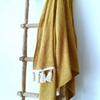 Handmade Cotton Throw Akiko Mustard (130 x 210cm) - Gaya Alegria