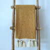 Handmade Cotton Throw Akiko Mustard (130 x 210cm) - Gaya Alegria