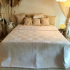 NOW 50% OFF!! LAST PIECE !! Bed Cover - Berlian White (100% Cotton/Linen - 250 x 260cm)