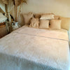 NOW 50% OFF!! LAST PIECE !! Bed Cover - Berlian White (100% Cotton/Linen - 250 x 260cm)