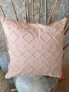 Embroidered Cotton Cushion Cover - Sulia Light Pink (50 x 50cm) - Gaya Alegria
