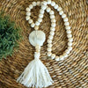 Tassel Kaloi White with Beads - Gaya Alegria