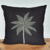 Cotton Cushion Cover Palmia Black (50x50cm) - Gaya Alegria