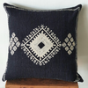 Raw Cotton Cushion Cover Sulae Black (30x60cm) - Gaya Alegria