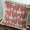 LAST PIECE! - Cotton Cushion Cover Rumit Red (50 x 50cm) - Gaya Alegria