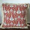 LAST PIECE! - Cotton Cushion Cover Rumit Red (50 x 50cm) - Gaya Alegria