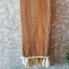 Throw  - Evita Light Brown with Natural Tassels (100% Raw Cotton - 126 x 210 cm)