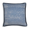 Handmade Cotton Cushion Cover Zag Dark Navy (50x50cm) by Gaya Alegria