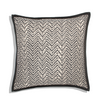 Handmade Cotton Cushion Cover Zag Dark Grey (50x50cm) by Gaya Alegria