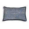 Handmade Cotton Cushion Cover Zag Dark Navy (30x50cm) by Gaya Alegria