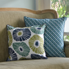 Eco-friendly Cotton Cushion Twin Rings Basil Blue (50x50cm) - Gaya Alegria