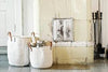 Mono Basket - Uma (White & Leather Handles) | Gaya Alegria 
