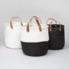 Mono Basket - Uma (White & Leather Handles) | Gaya Alegria 