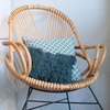 Cushion Cover Curly - Peacock green (30x40cm) | Gaya Alegria 