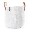 Mono Basket - Uma (White & Leather Handles) | Gaya Alegria 