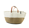 Mono Basket - Sarah Light Brown with Leather Handles