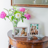 Photo Frame Light Blush Lacquer & Silver Frame - Gaya Alegria