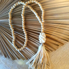 Long wooden beaded Shell Natural tassel - Gaya Alegria