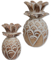 Wooden Pineapple decoration (Natural) - small & large | Gaya Alegria 