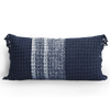 Soft Silky Rayon Twine Cushion Cover Crochet Waffle Weave Dark Navy (30x60cm) - Gaya Alegria