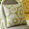 Eco-friendly Cotton Cushion Cover Sage Floral (45x45cm) - Gaya Alegria
