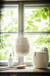 Mono Basket - Uma White with Leather Handles