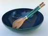 Water Blue Capiz Salad Bowl | Gaya Alegria 