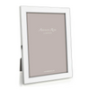 Photo Frame White Lacquer & Silver Frame - Gaya Alegria
